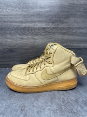 Nike Air Force 1 High Flax Wheat Sneakers Kids Size 7Y GS Suede Tan 807617-200