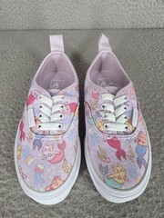 VansVans Kids Sz 11 Authentic Elastic Lace (Purrrmaids) Lavender Fog/True White