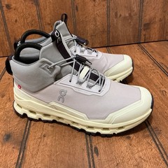 On Cloudhero Mid Waterproof Unisex Kids Mid Top Sneakers Gray Beige Navy 4Y