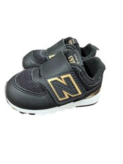New Balance, Kids, 574 Hook & Loop, Black, Beige
