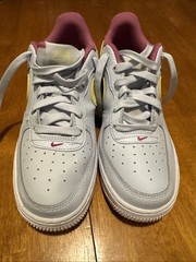 Nike Air Force 1 Pink/citron Tint Size 5.5Y / EUR 38 Good Condition LOOK!!!