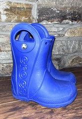 CROCS HANDLE IT BLUE WATERPROOF RAINBOOTS No. 12803 CHILD’S SIZE C8