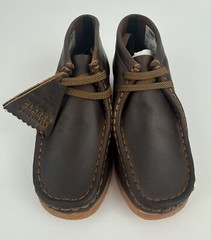 NEW Clarks Wallabee Boot Shoe Sz 11.5W Beeswax Brown Leather 26170834 Little Kid