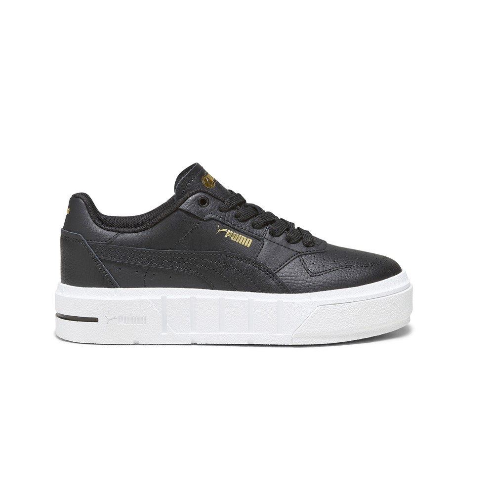 PUMA Cali Court Leather Platform Youth Girls Black Sneakers Casual Shoes 394384