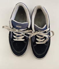 Vans Old Skool Skate Shoes Blue Suede/Canvas Youth size 5.5