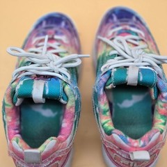 FILA Disruptor II Tie-Dye Rainbow Chunky Retro 90’s Sneakers Big Kid Size 2