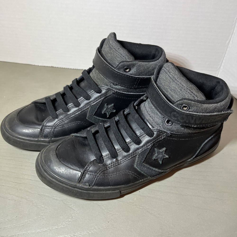 Converse Pro Blaze Hook & Loop, Stretch Lace Youth Size 5 Black Shoes Sneakers