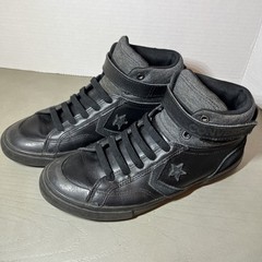 Converse Pro Blaze Hook & Loop, Stretch Lace Youth Size 5 Black Shoes Sneakers