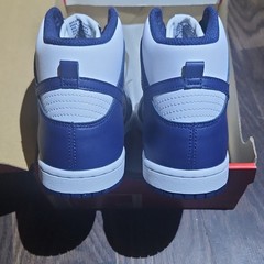 Nike Dunk High (PS) White/Midnight Navy Kids Sneaker 2Y DD2314-104