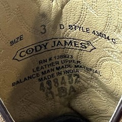 Cody James Brown Leather Cowboy Western Boots Junior Youth Big Kids‘ 3 D Pull On