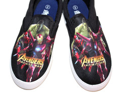 Marvel Avengers Infinity War Kids‘ Black Slip-on Sneakers #175437 2M