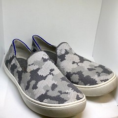 Rothy’s Kid’s Slip-on Grey Camouflage Sneakers ~ Kid Size 3 Shoes, Gray Camo