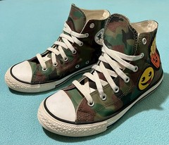 Converse / Size 4 / Chuck Taylor / Green Camouflage/Fast Food / Shoes / 662991F