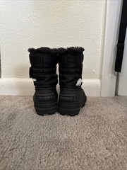 Sorel Toddler Size 6 Snow Commander Boots NV1960-010 Black, Lined, Winter