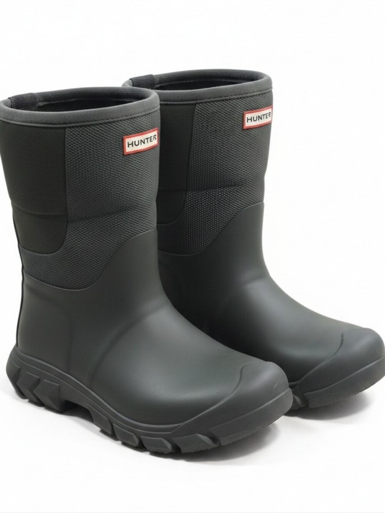 Hunter Kids Neoprene Hybrid Waterproof Rain Boots Dark Olive Green Size US 1.5