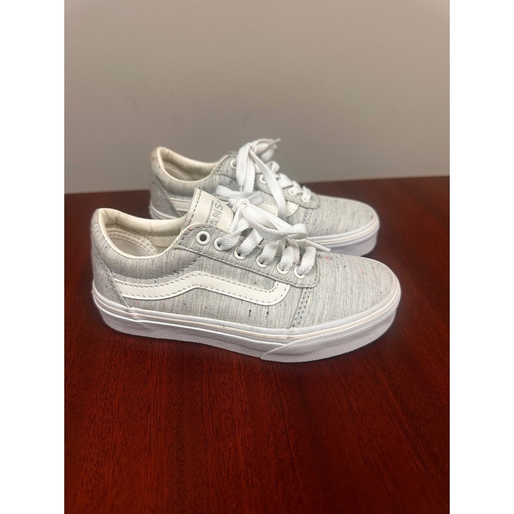 Vans Ward Low Top Heather Gray Skate Sneakers Kids Missy Size 12 Casual Shoes