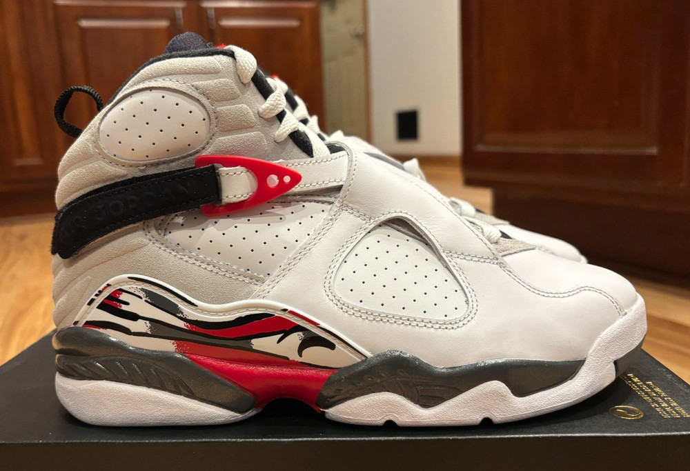 Nike Air Jordan 8 Retro GS Bugs Bunny White Black True Red 305368 100 Size 7Y