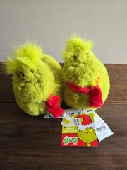 Kids NWT Dr. Seuss The Grinch Non Skid Slip Resistant Slip-on House Shoes 7T/8T