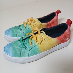 Sperry Kids Top Sider TieDye Multi Color Canvas Sneaker Kids Size 2 #A5