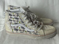 VANS Space Princess Glitter High Top Shoes Rear Zip Sneakers Kids Size 4.5