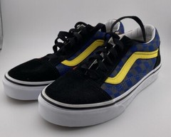 Vans Old Skool Black Blue Yellow Red Canvas Suede Shoes 500714 | SIZE 3