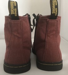 Dr. Martens Marley Canvas Red Zip Up Boots Size 2 Youth Unisex