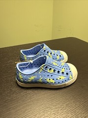 Native Kids Jefferson Sugarlite Print Sandals – Resting Blue/ Celery Light SZ C5