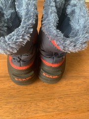 Sorel Commander Snow Boots Black/Blue Red Kids Size 9 NC1805 591