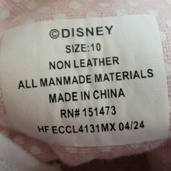 GROUNDUP DISNEY MINNY MOUSE LACE UP ZIPPER HIGH TOP PINK/WHITE SHOES TODDLER 10