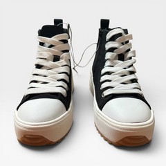 Art Class Blakely Black Canvas Platform High Top Sneakers Kids Size 1 NEW!!