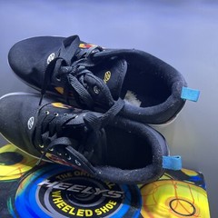 Heelys Pro 20 HES10461H Black Flame Print Skate Skater Shoes Sneakers Mens 7
