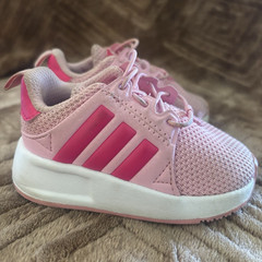 adidas Kids Low Top Mesh Lace Up Sneakers Pink/White US 4K EU 19 DB1960