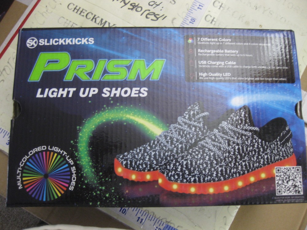 Slickkicks Prism Light Up Shoes Unisex Kids Youth RECHARGEABLE CHOOSE COLOR SZ
