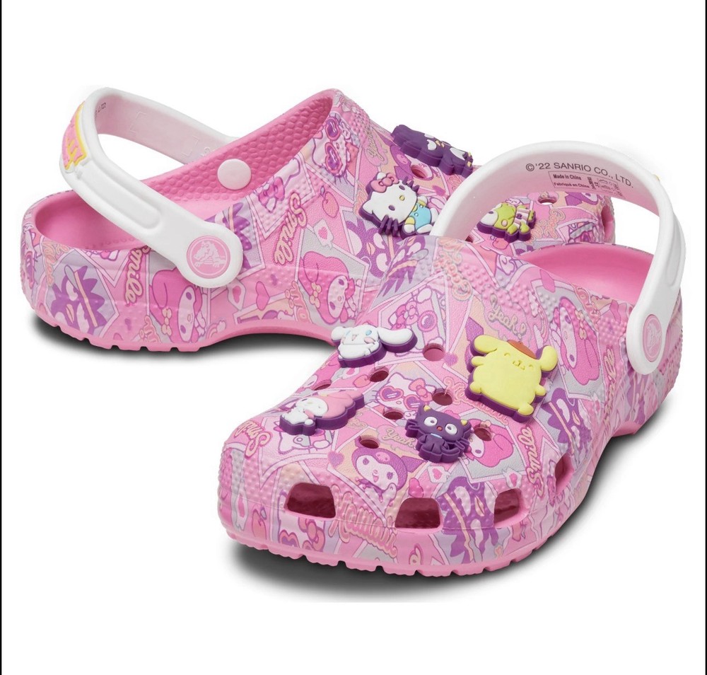 Crocs 🩷 hello kitty C-7 👧 Limited Edition With Tags Fast Shipping