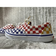 Vans Era Multi Color Checkerboard Red Blue Yellow Sneakers Kids Juniors 4.0