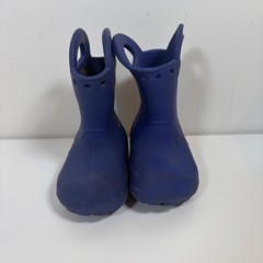 Crocs Kids Handle It Rain Boots Blue Waterproof Pull On C6