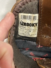 Rocky Kids Pull On Boots Original Flex Brown Leather Western Waterproof Size 1