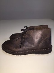 New JCREW Crewcuts Kids‘ oiled-leather MacAlister boots Classic Brown Sz K1