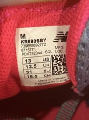 New Balance 680 TechRide Model # KR68088Y Child Size 13