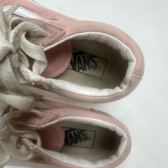 VANS Old Skool Kids US 12.5 Pink/White Low Top Lace-Up Sneakers