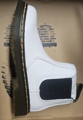 Dr. Martens 2976-J Smooth Leather Chelsea Boots White Child US Sz 11 Unisex NEW