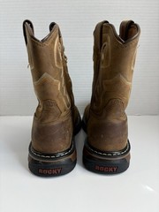Rocky Kids Old Town Pull On Boots Size 2.5 M Brown Leather Original Ride Western