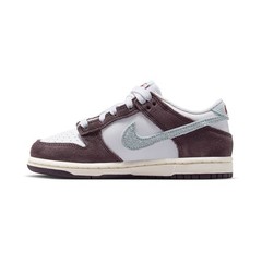 Pre School Nike Dunk Low SE_White/Glacier Blue-Burgundy Ash IB5719-100