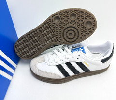 ADIDAS Samba OG C Cloud White Core Black Gum (PS) IE3677 Kids sz 11K