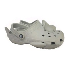 Crocs Classic Gray Shark Clogs/Sandals J6 Big Kid 6 Women’s 7 Casual Summer