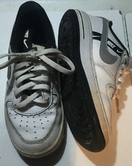 NIKE Air Force One 82’ Classic White Leather Uppers Shoes Size 12 C US 29.5 EUR