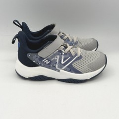 New Balance Rave Run v2 Bungee Lace Kids 11 M Grey Blue Splatter YTRAVA2