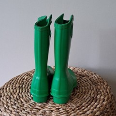Hunter Youth Classic Grab Handle Wellington Rain/Outdoor Boots Green G1/B13