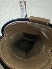 Roper Boots Size 9 Black Ostrich Print Brown Embroidered Kids Boots