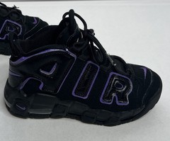 Nike Air More Uptempo Purple Black 2Y 2 Lace Up High Top Basketball Athletic